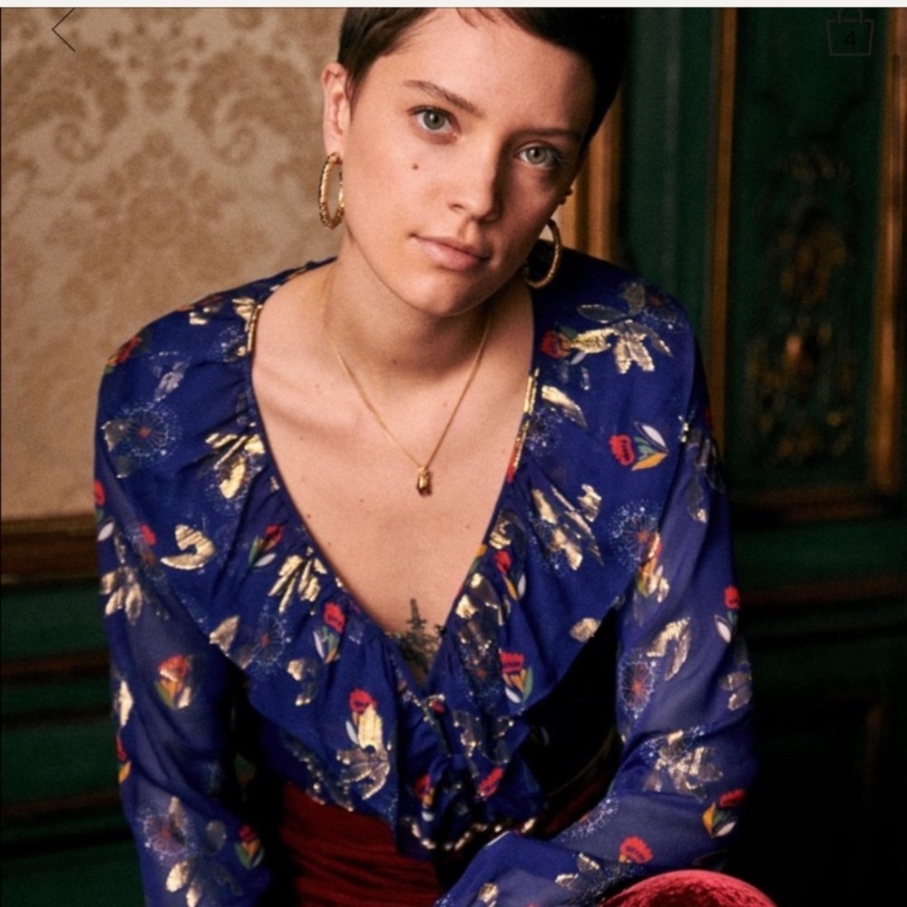 NWT Sezane Priscille Blouse